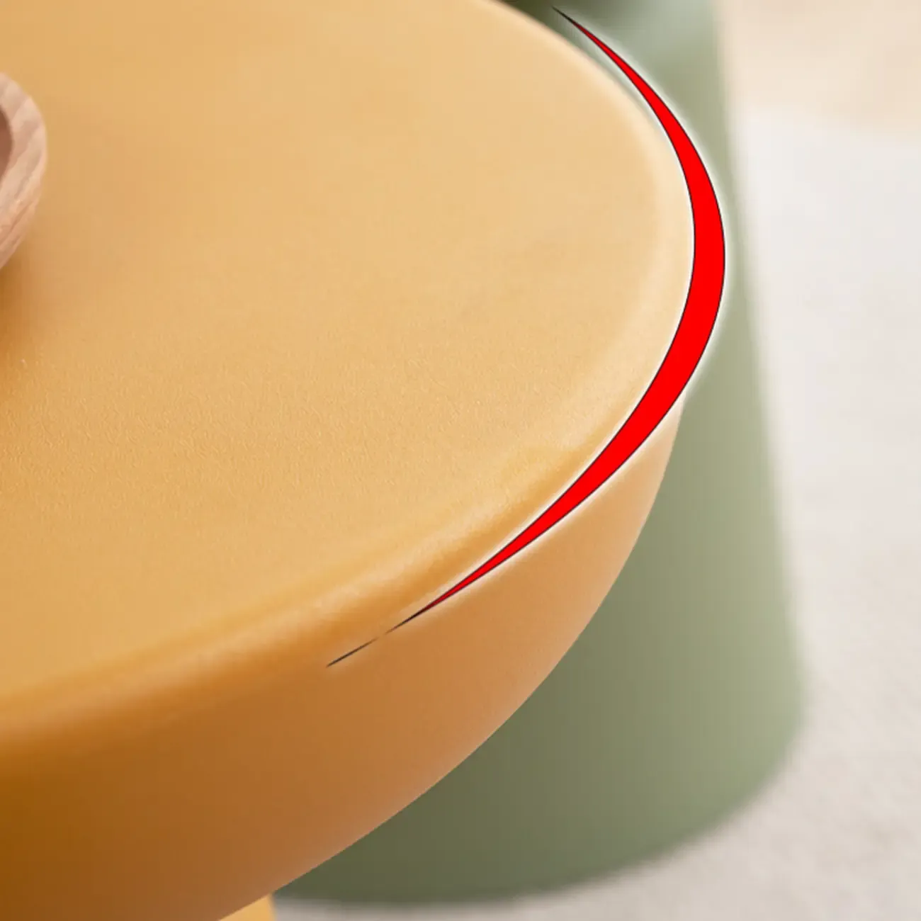 Minimalist Round Plastic End Table for Living Room Image - 8