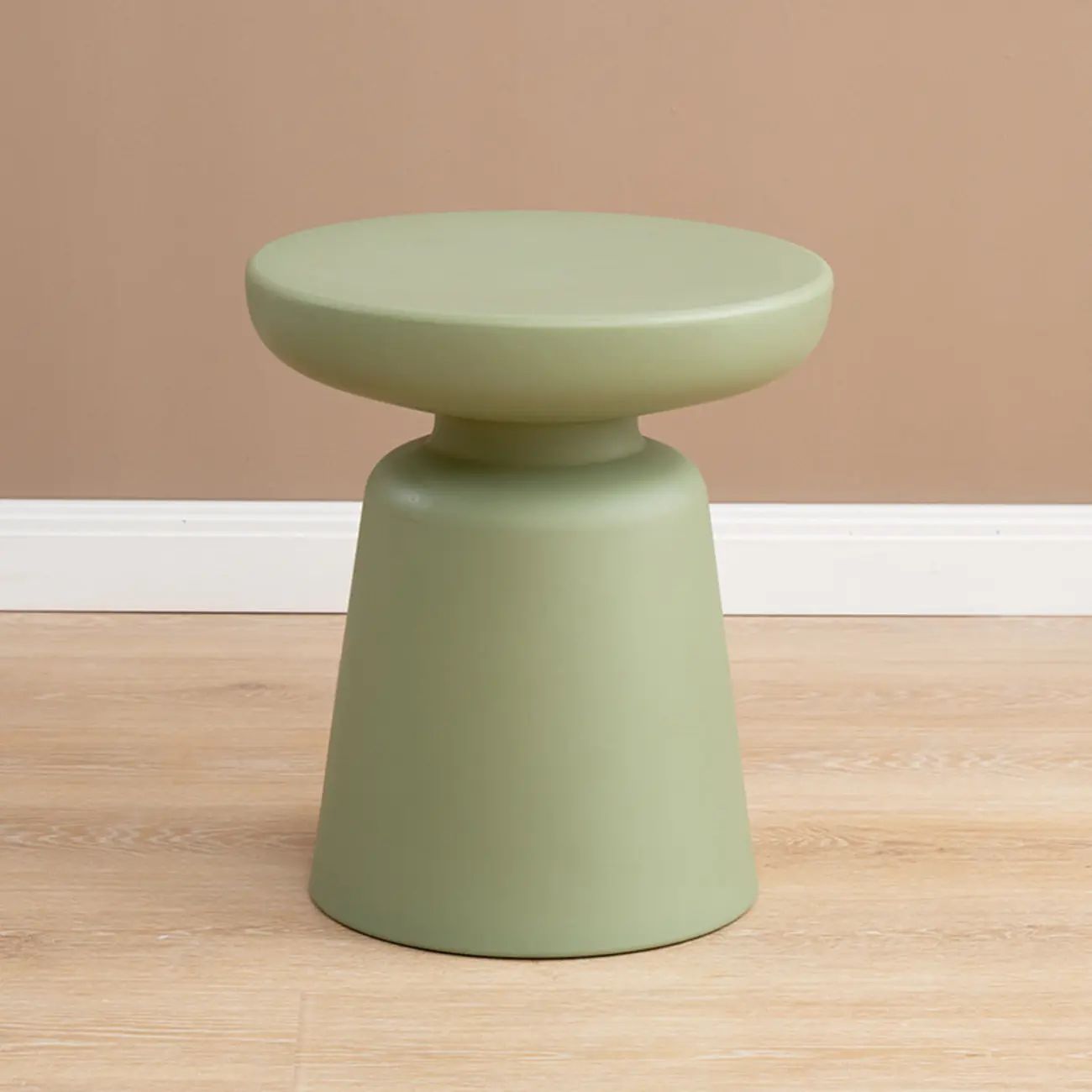 Minimalist Round Plastic End Table for Living Room Image - 9 | homeyfad