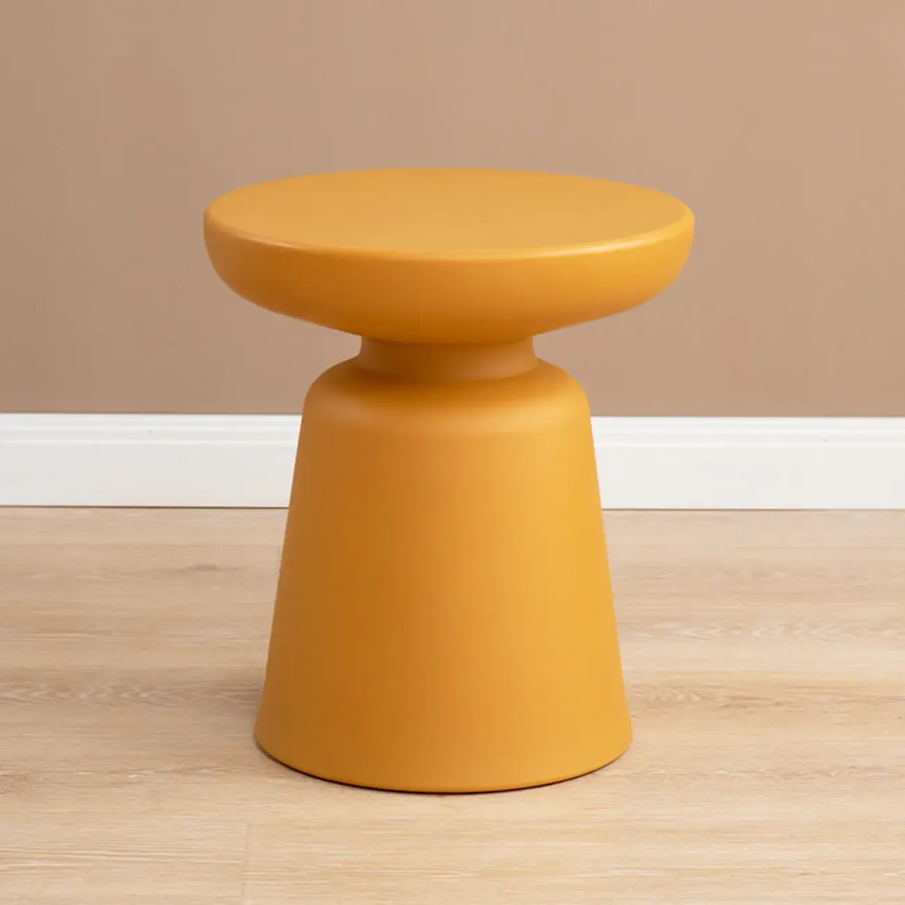 Minimalist Round Plastic End Table for Living Room Image - 10
