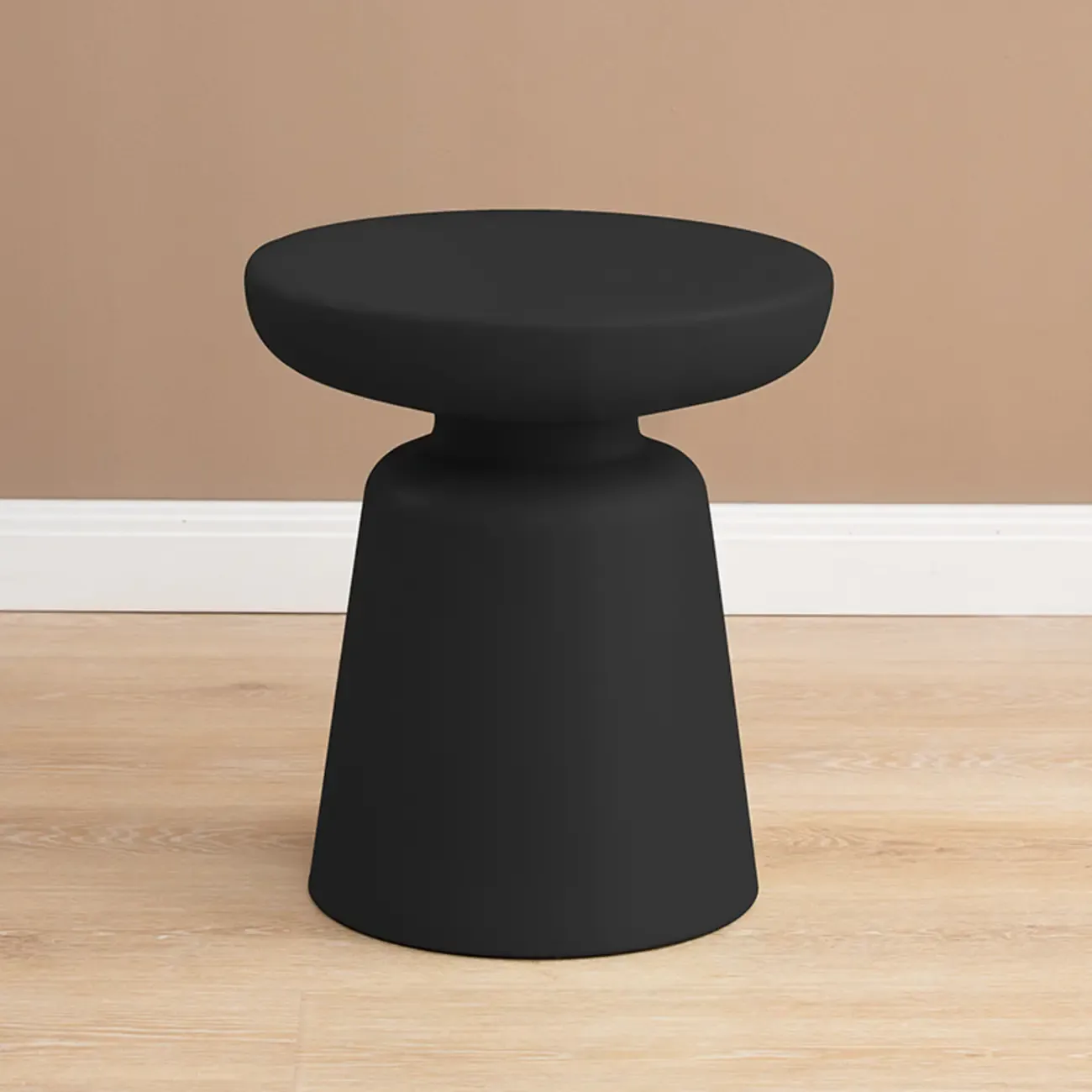 Minimalist Round Plastic End Table for Living Room Image - 11