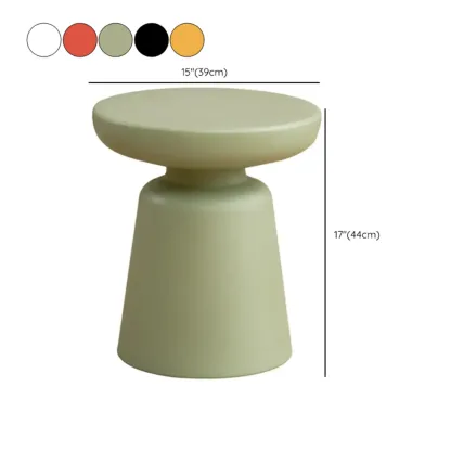 Minimalist Round Plastic End Table for Living Room #size