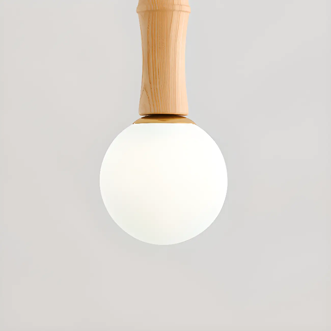 Adjustable Wood & Glass Globe Hanging Pendant Light Fixture  Image - 8 | homeyfad