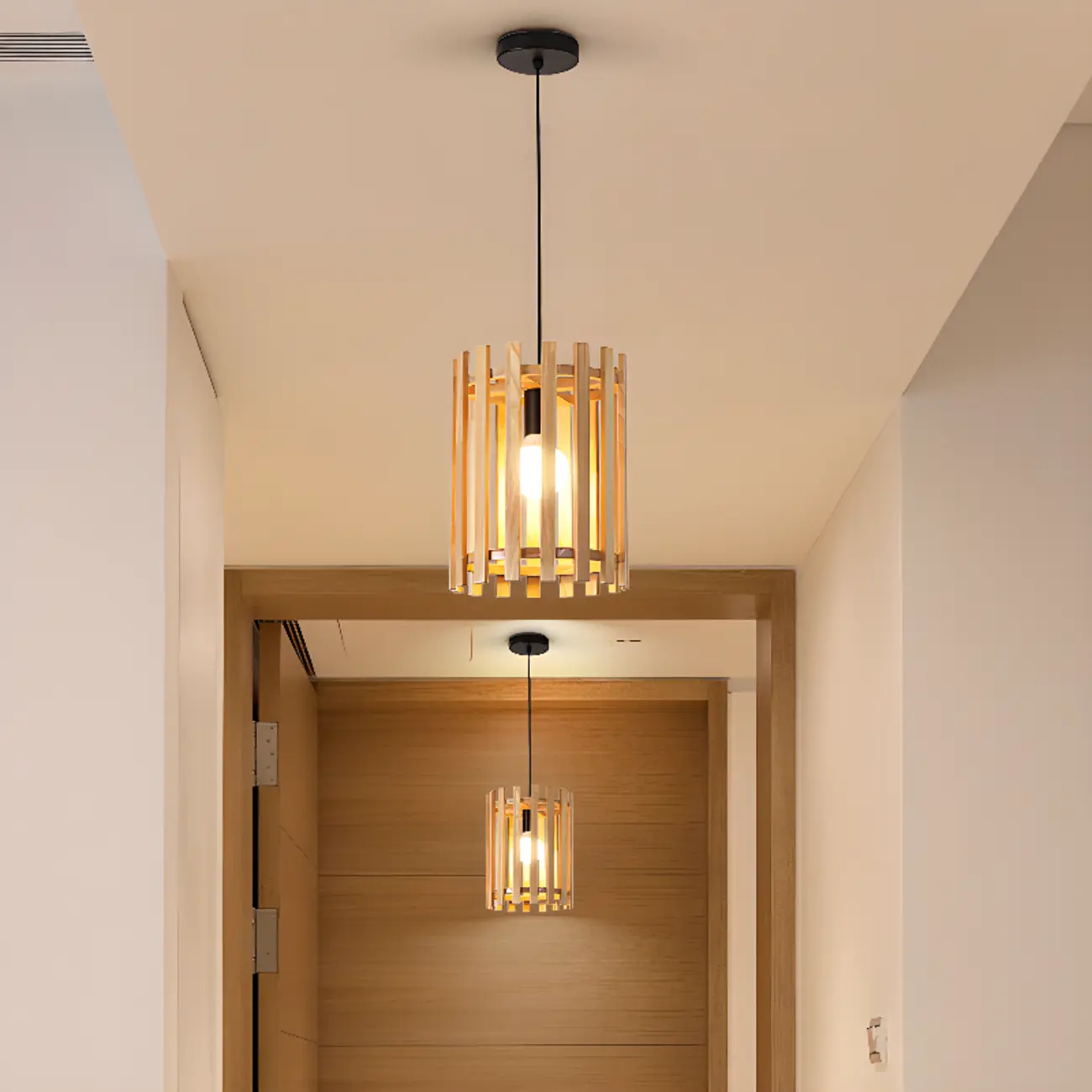 Adjustable Mini Wood Pendant Light for Dining/Kitchen Image - 1 | homeyfad