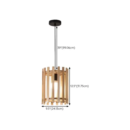 Adjustable Mini Wood Pendant Light for Dining/Kitchen #size