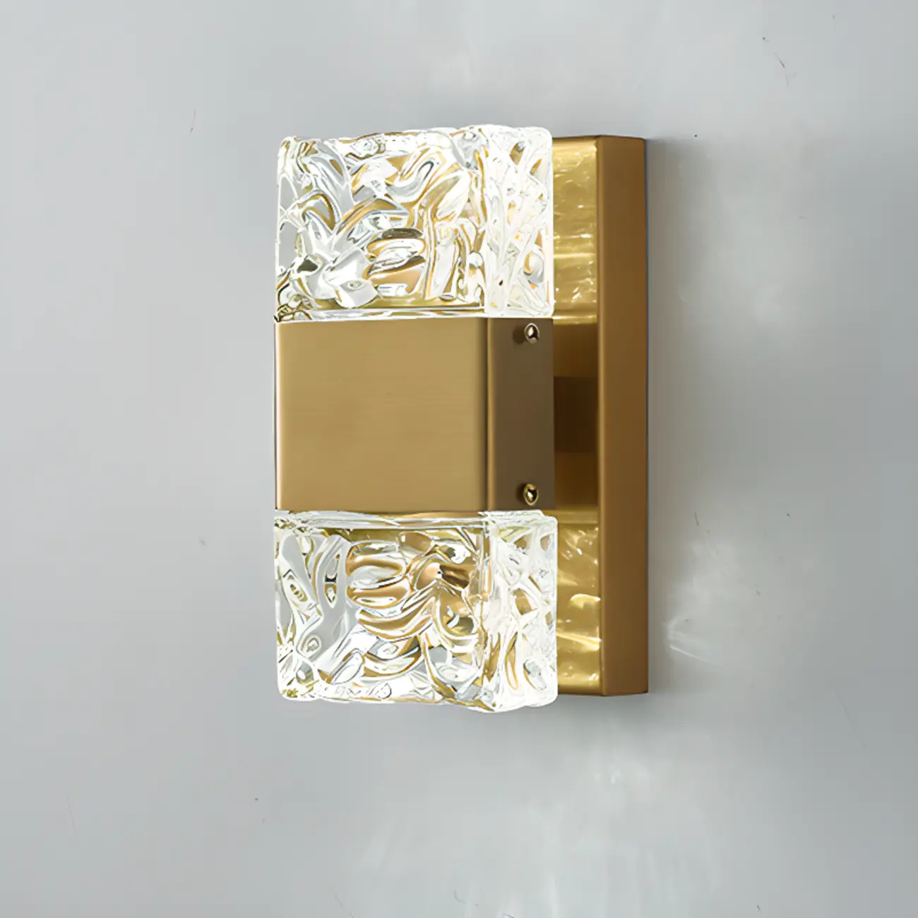 Modern Crystal Wall Sconce with Steel Fixture Outdoor Image - 5 | homeyfad