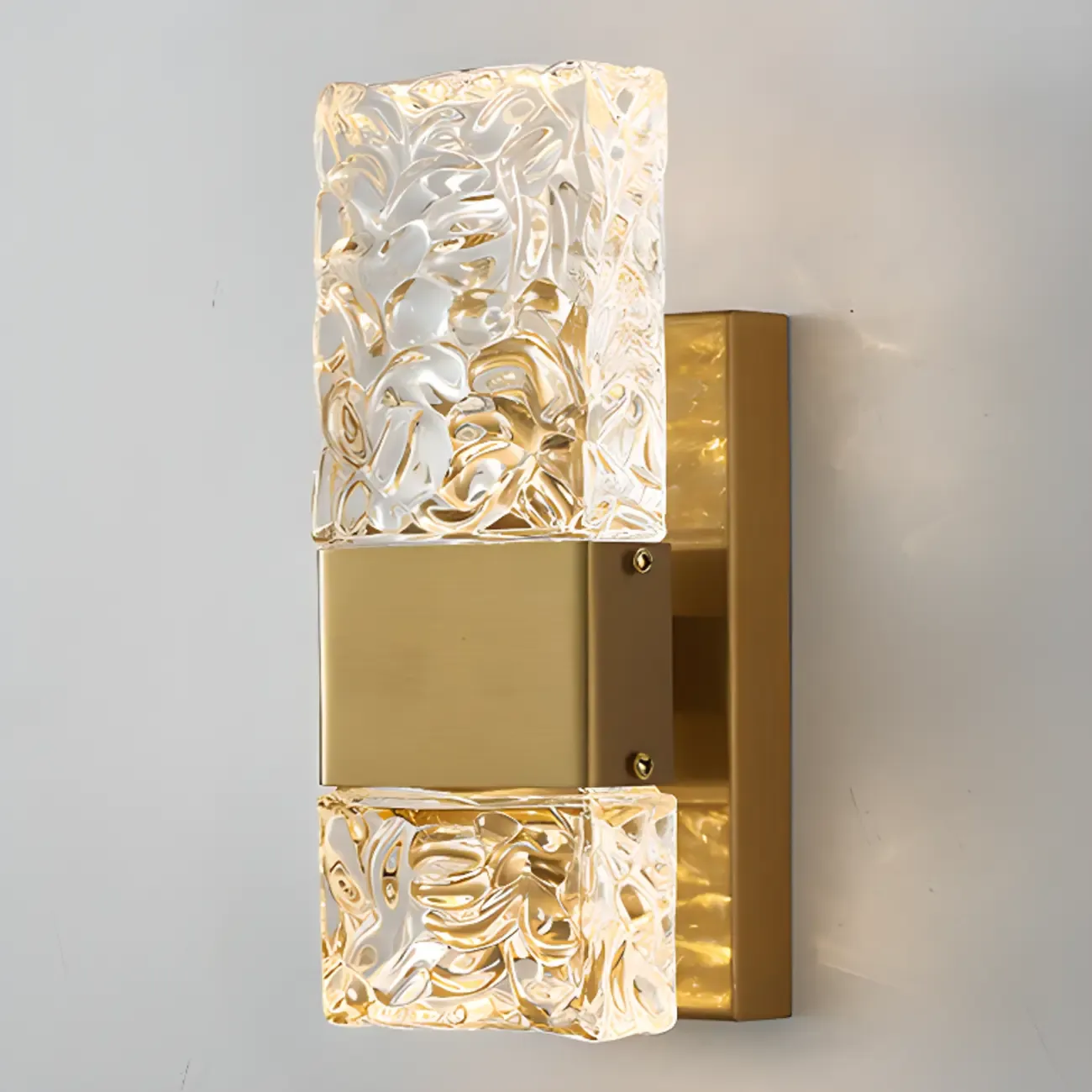 Modern Crystal Wall Sconce with Steel Fixture Outdoor Image - 9