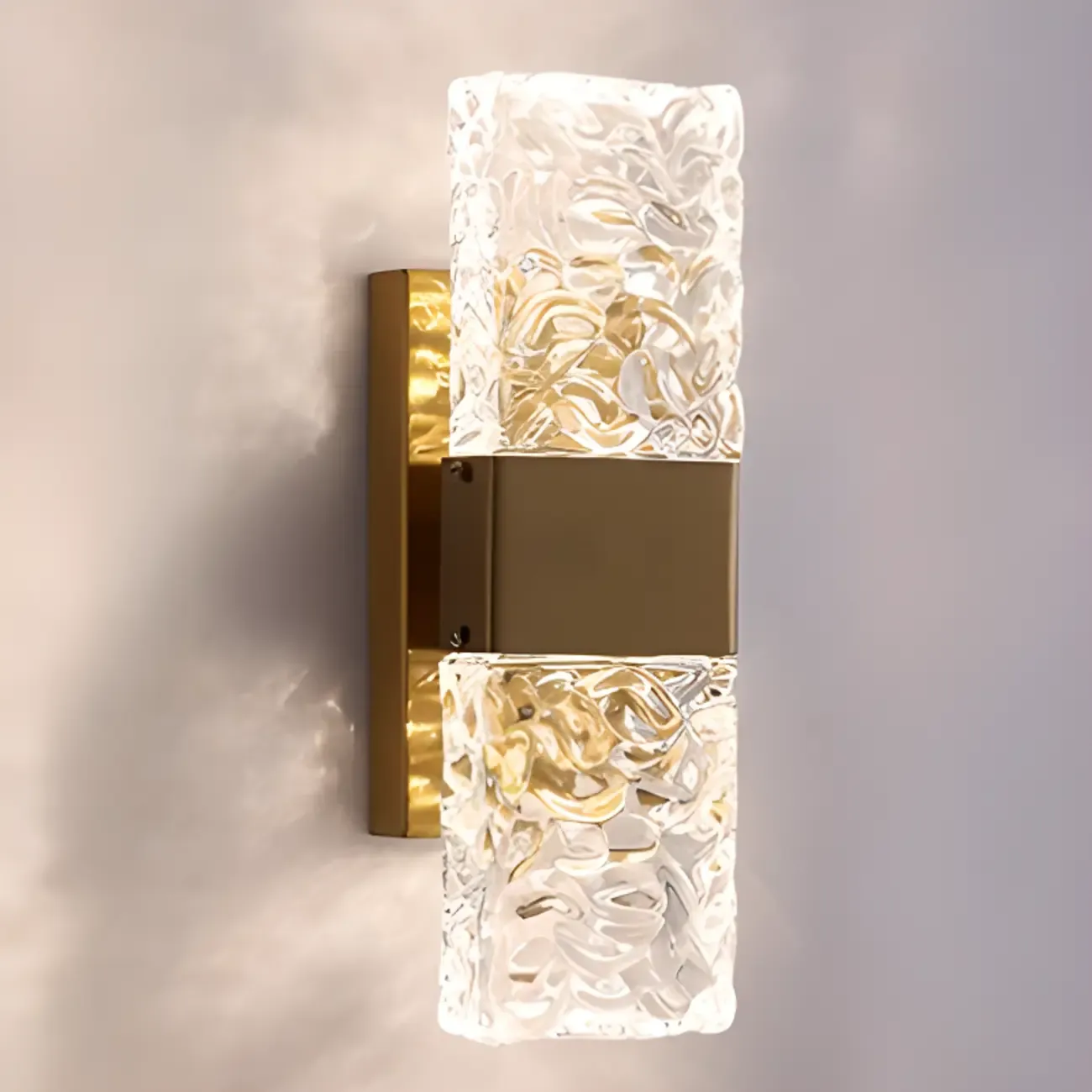 Modern Crystal Wall Sconce with Steel Fixture Outdoor Image - 10