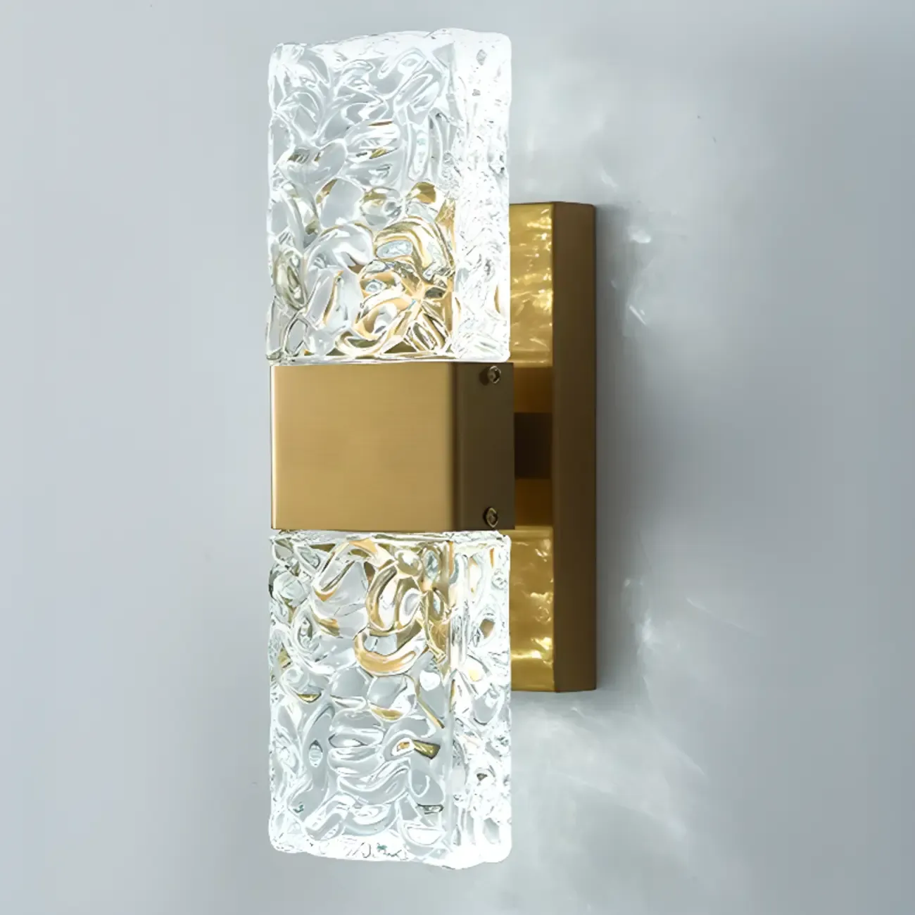 Modern Crystal Wall Sconce with Steel Fixture Outdoor Image - 13