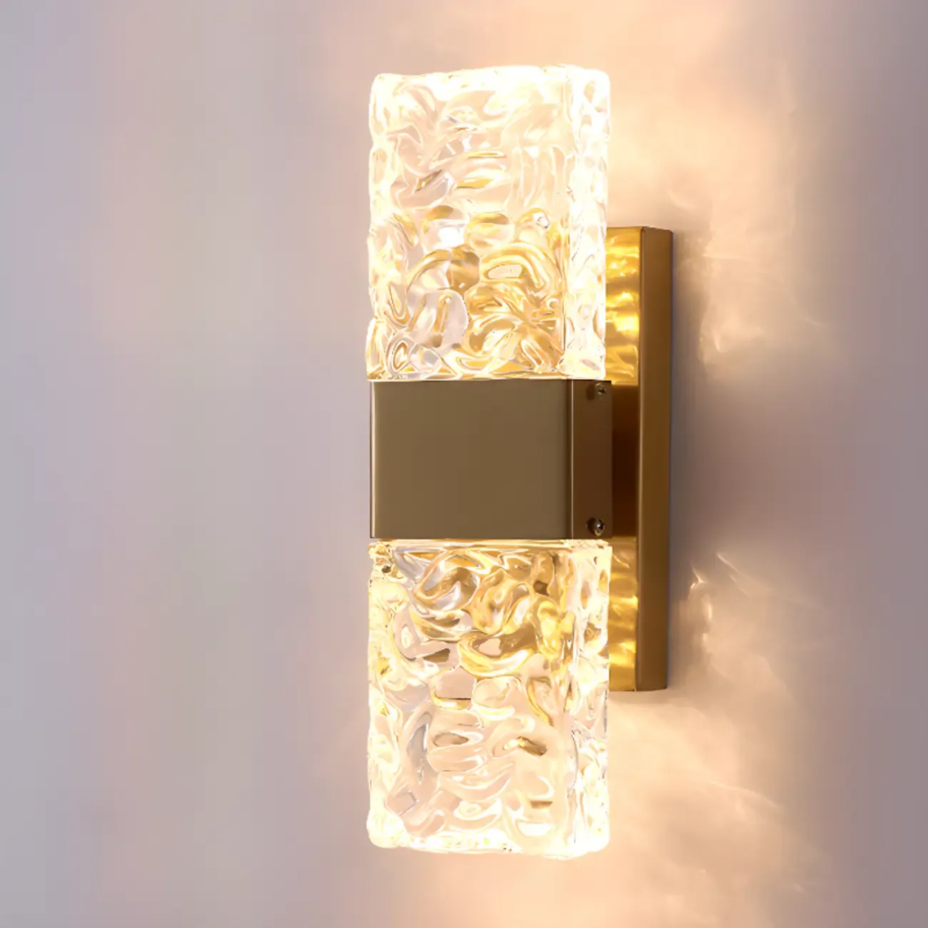 Modern Crystal Wall Sconce with Steel Fixture Outdoor Image - 15