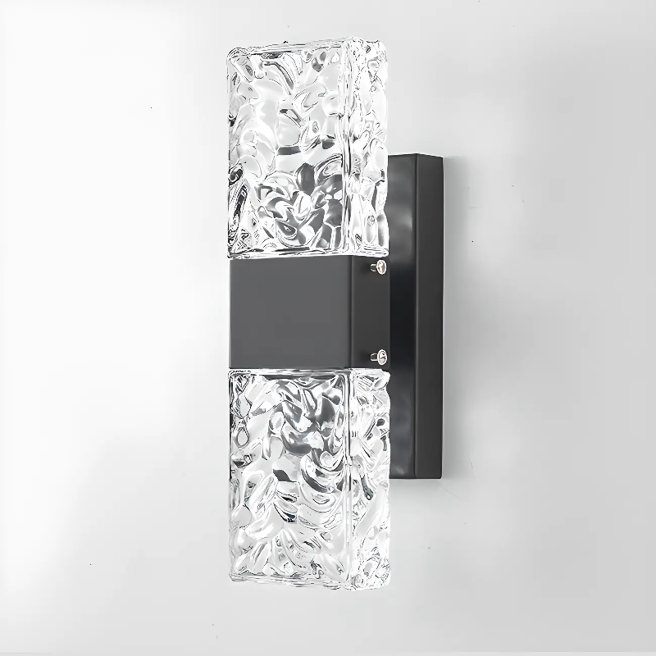 Modern Crystal Wall Sconce with Steel Fixture Outdoor Image - 16 | homeyfad