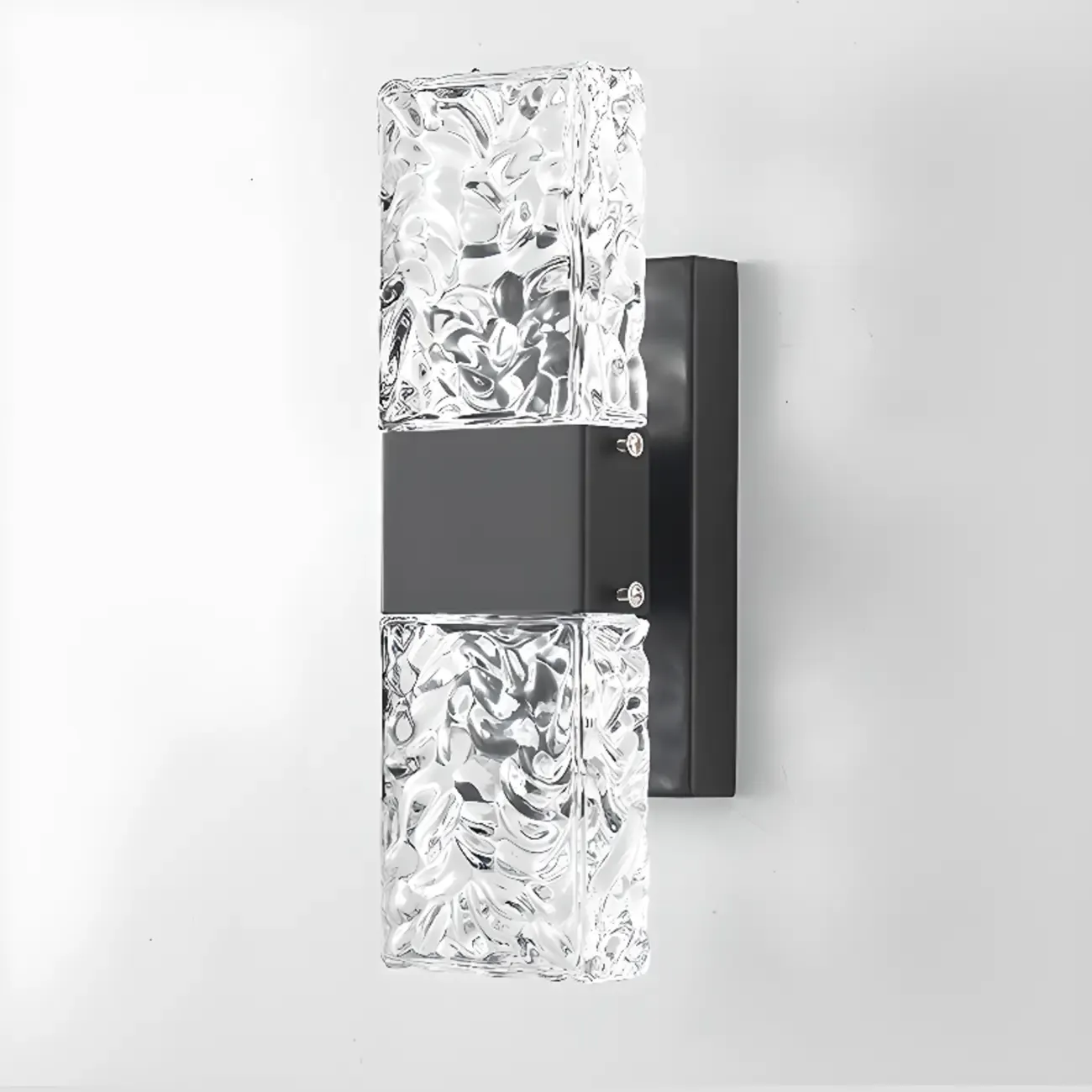 Modern Crystal Wall Sconce with Steel Fixture Outdoor Image - 16