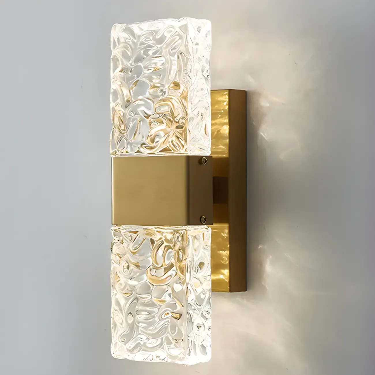 Modern Crystal Wall Sconce with Steel Fixture Outdoor Image - 17