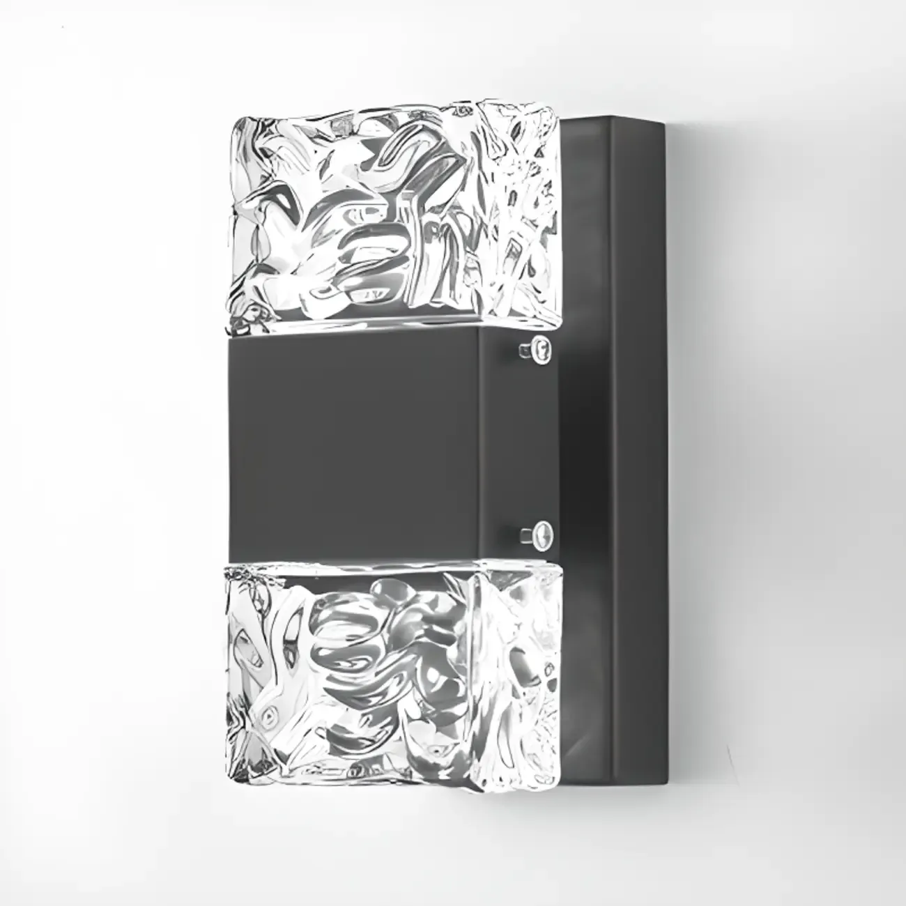 Modern Crystal Wall Sconce with Steel Fixture Outdoor Image - 18