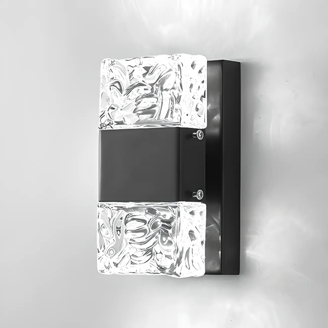 Modern Crystal Wall Sconce with Steel Fixture Outdoor Image - 19 | homeyfad