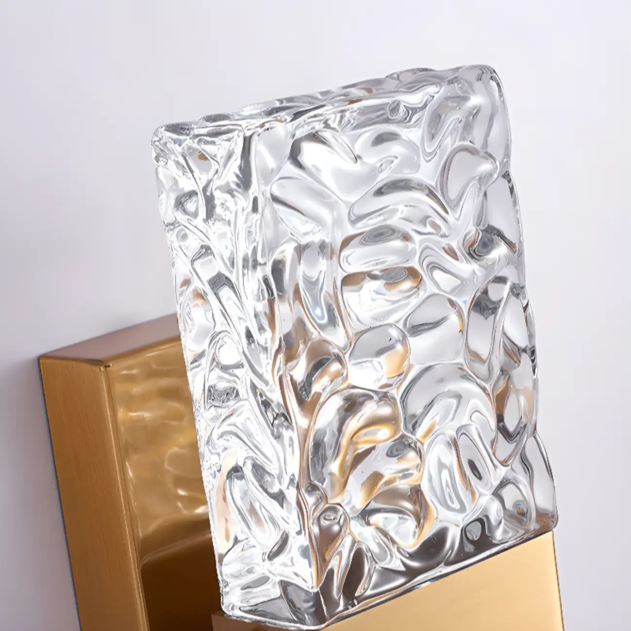 Modern Crystal Wall Sconce with Steel Fixture Outdoor Image - 20