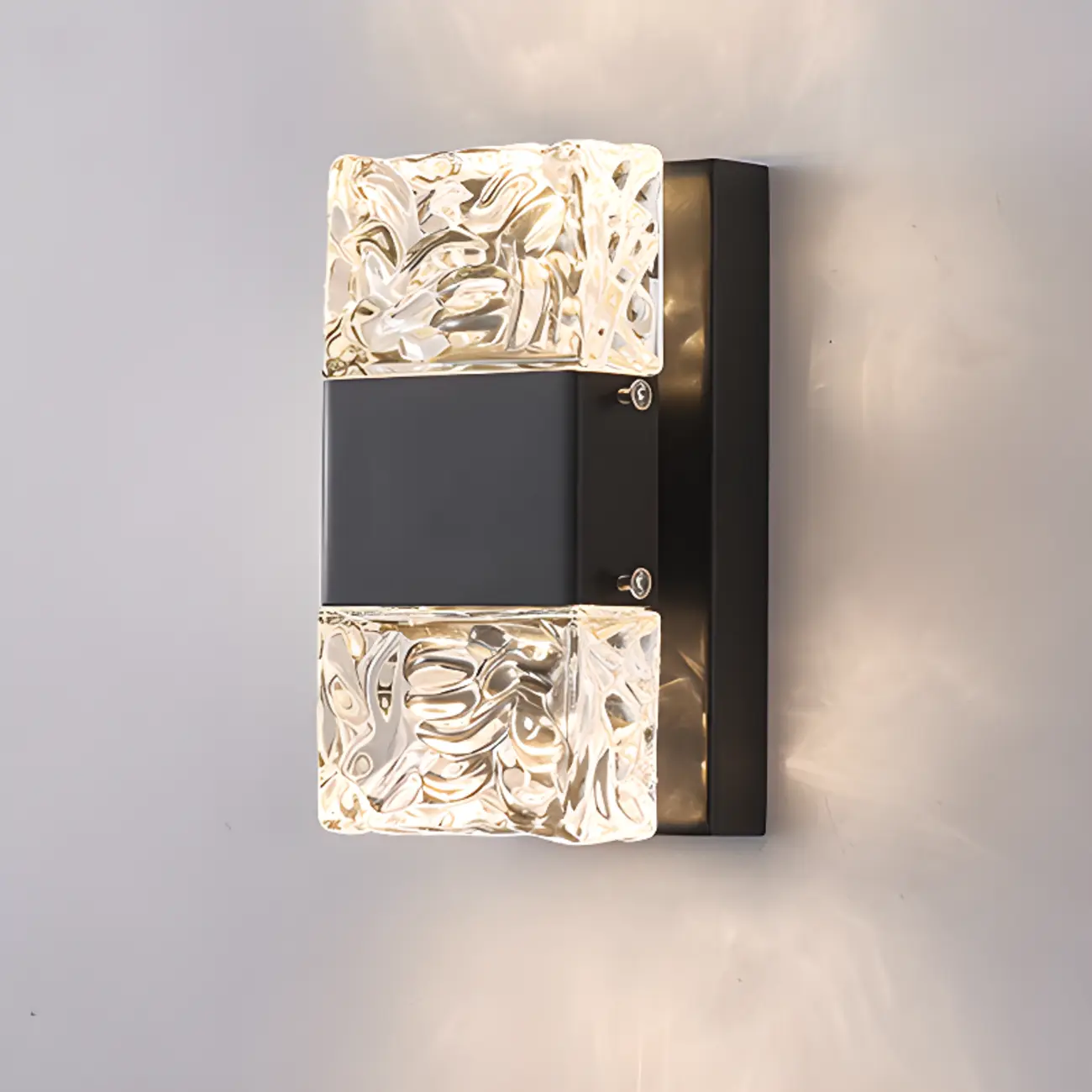 Modern Crystal Wall Sconce with Steel Fixture Outdoor Image - 23 | homeyfad