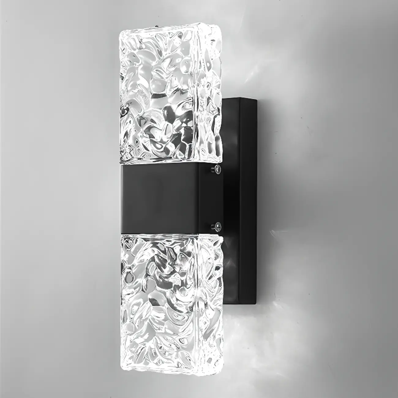 Modern Crystal Wall Sconce with Steel Fixture Outdoor Image - 27 | homeyfad