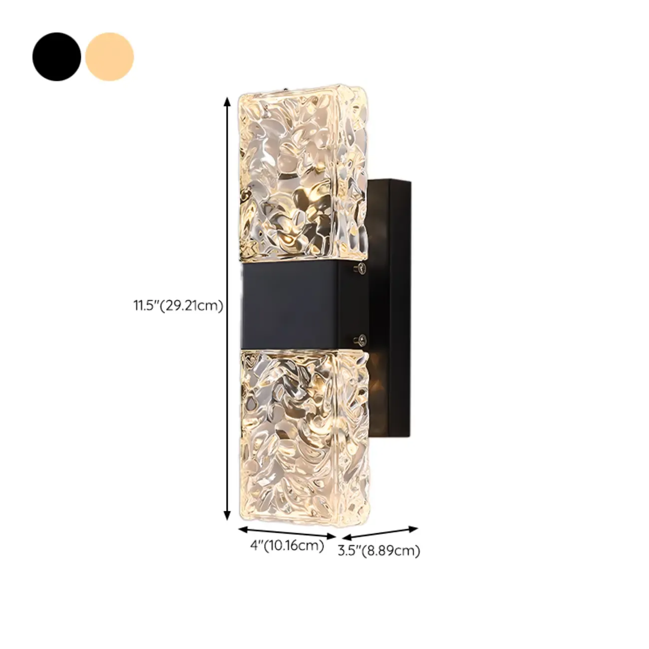 Modern Crystal Wall Sconce with Steel Fixture Outdoor Image - 32