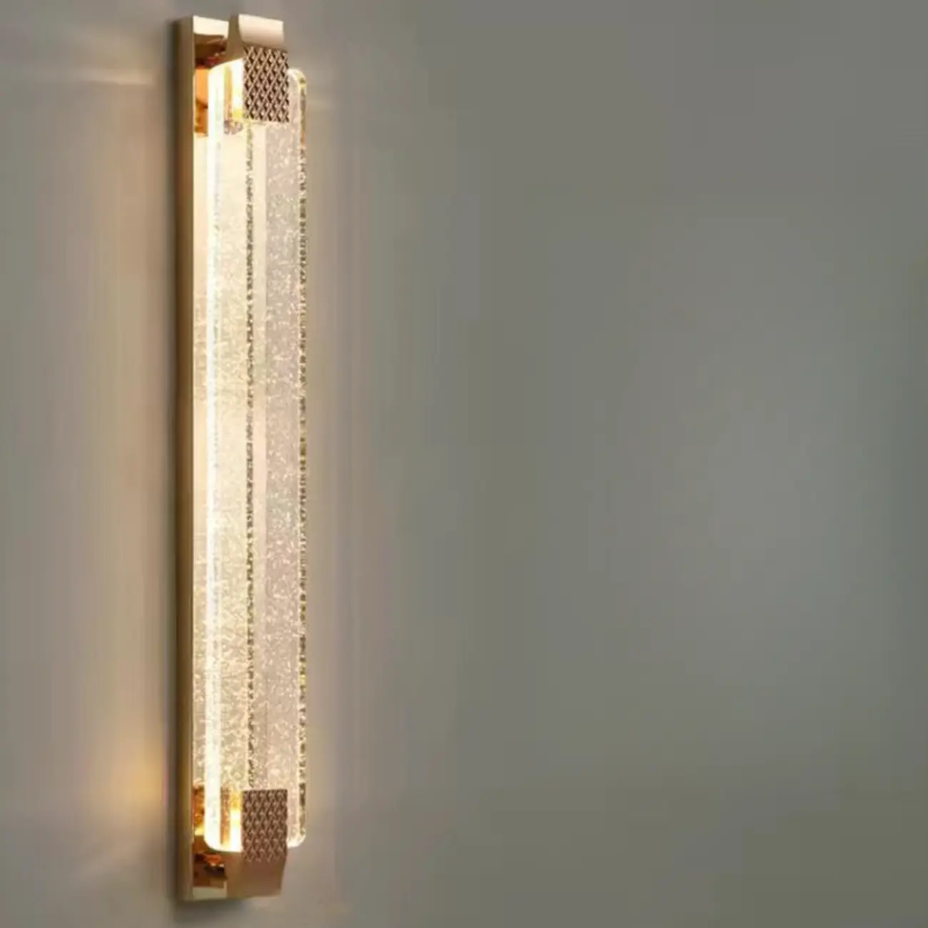 Modern Geometric Rock Crystal Wall Sconce Gold Image - 9 | homeyfad