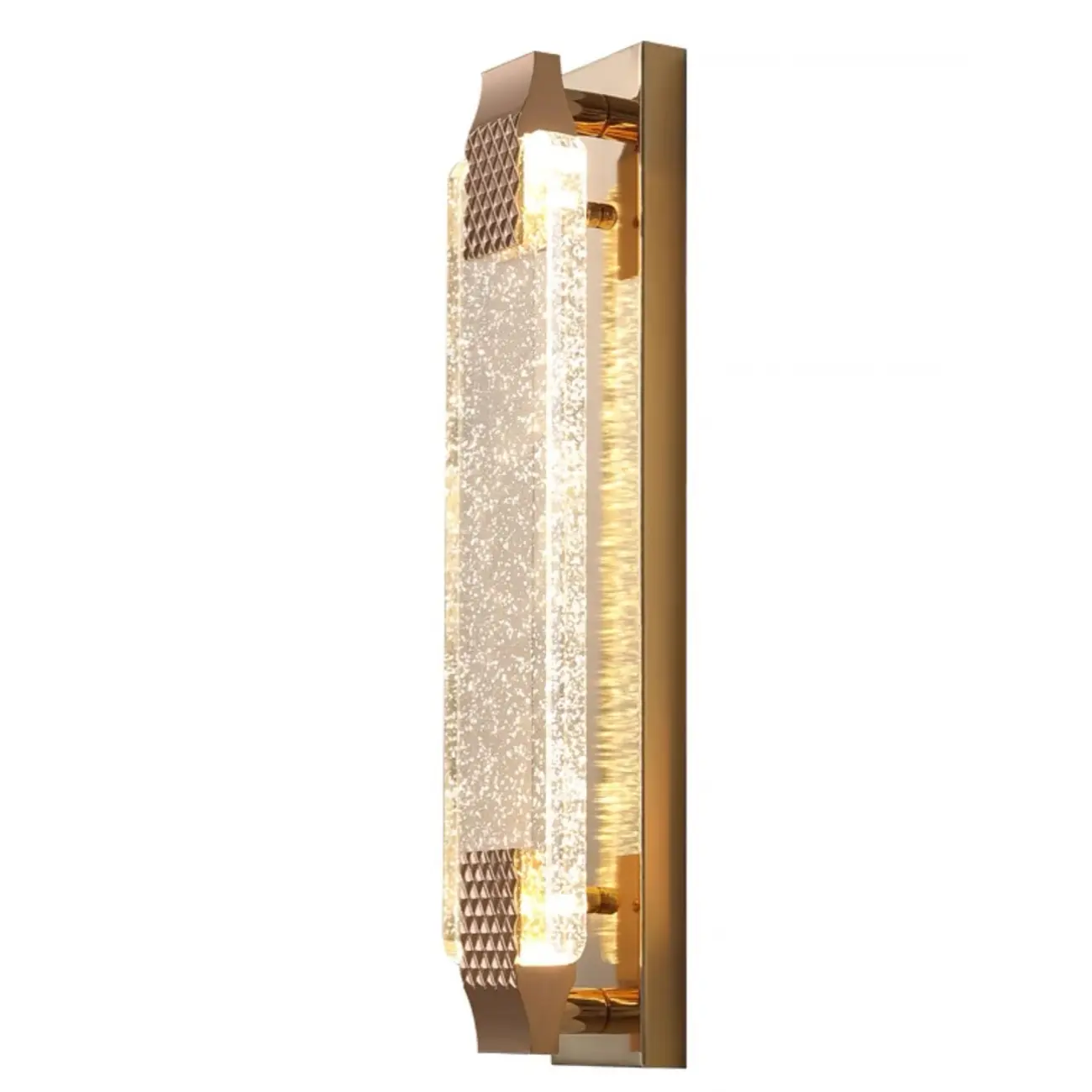 Modern Geometric Rock Crystal Wall Sconce Gold Image - 10 | homeyfad