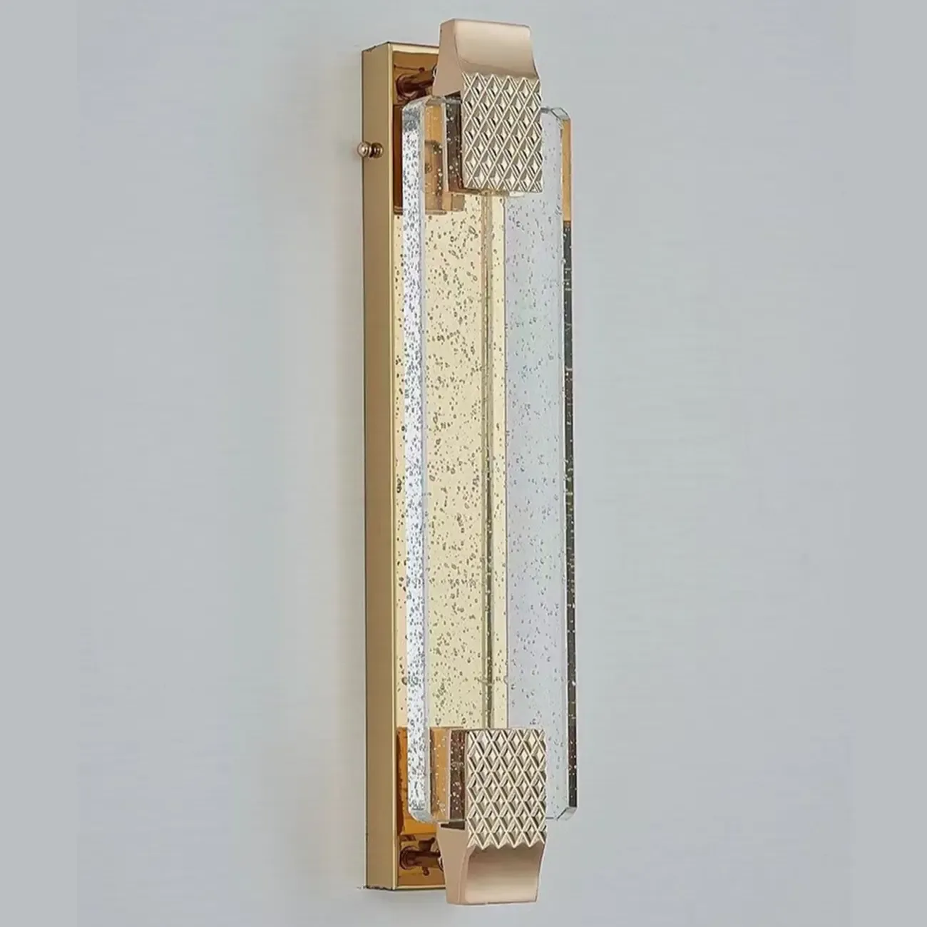 Modern Geometric Rock Crystal Wall Sconce Gold Image - 11