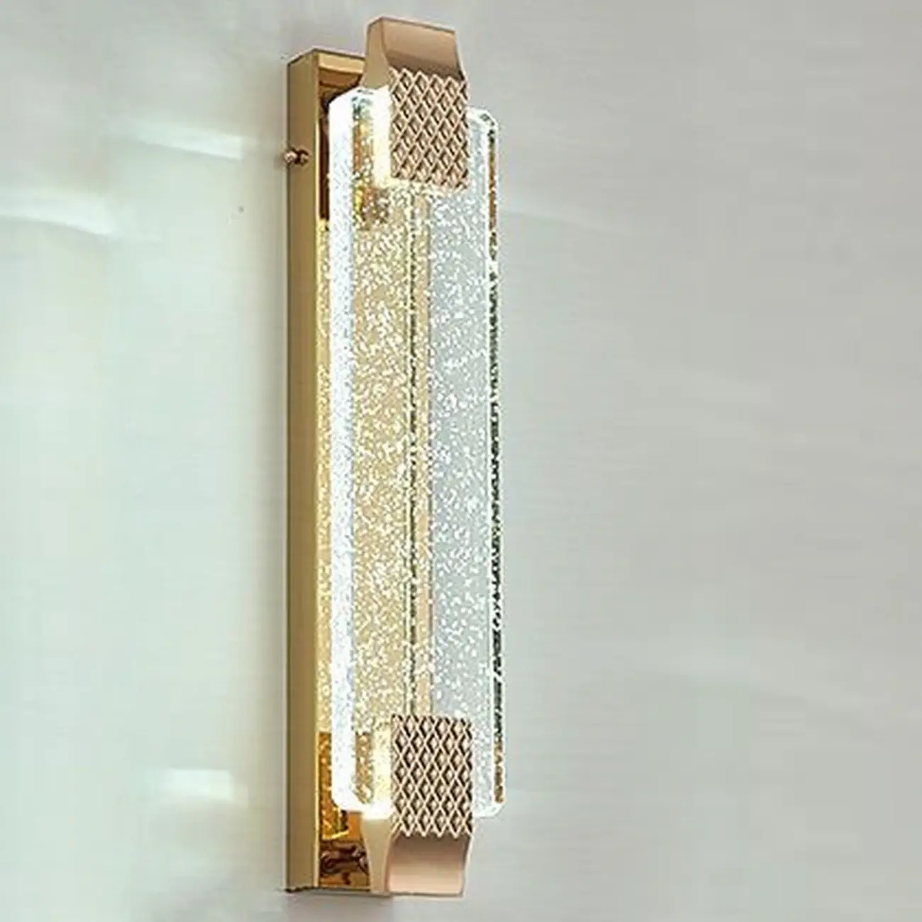 Modern Geometric Rock Crystal Wall Sconce Gold Image - 12 | homeyfad