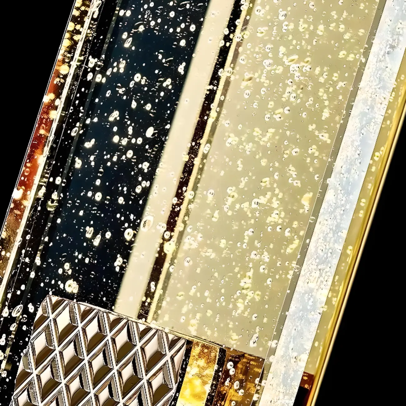 Modern Geometric Rock Crystal Wall Sconce Gold Image - 15 | homeyfad