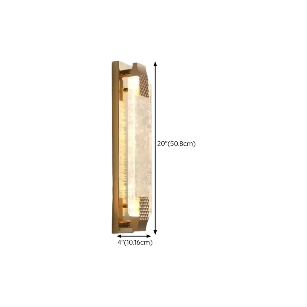 Modern Geometric Rock Crystal Wall Sconce Gold Image - 19