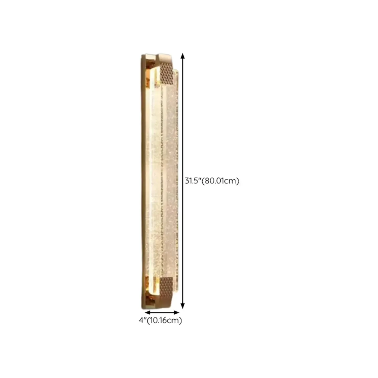 Modern Geometric Rock Crystal Wall Sconce Gold Image - 21
