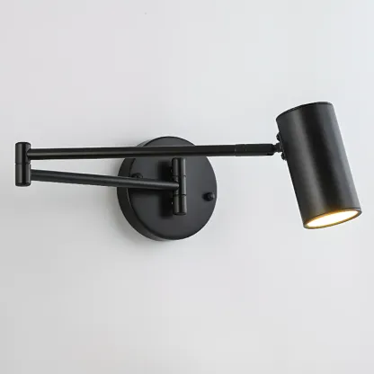 Modern Cylinder Black Metal Wall Sconce for Indoor Use Image - 10
