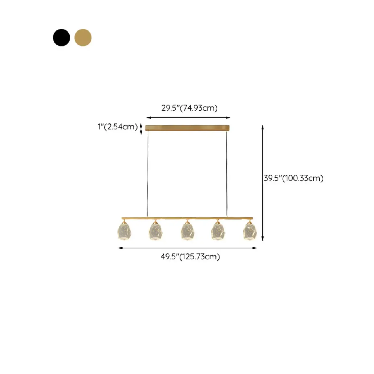 Geometric Gold Crystal Down Island Pendant Light Image - 22