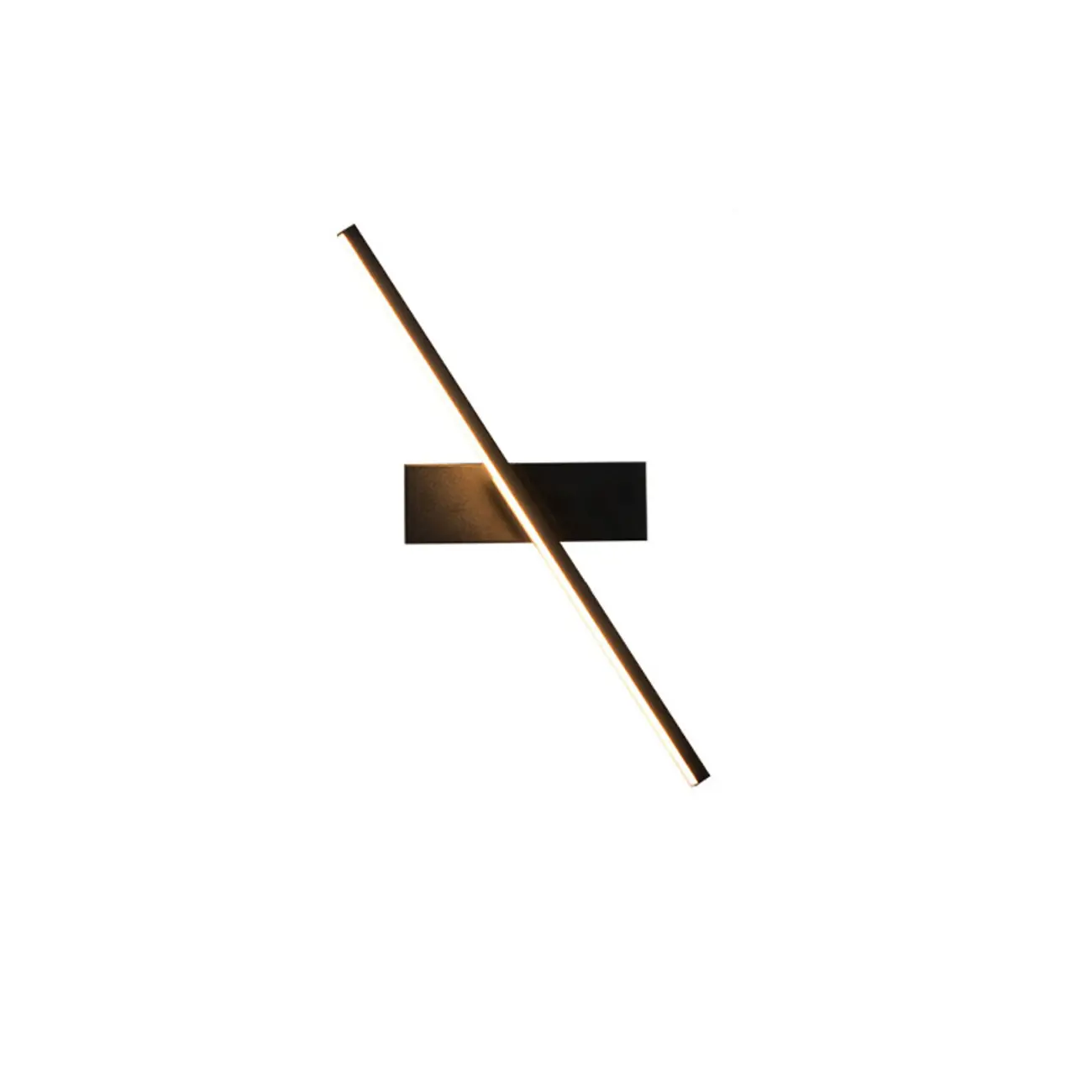 Modern Metal 1-Light Linear Black LED Vanity Light Image - 6 | homeyfad