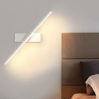 Modern Metal 1-Light Linear Black LED Vanity Light Image - 13