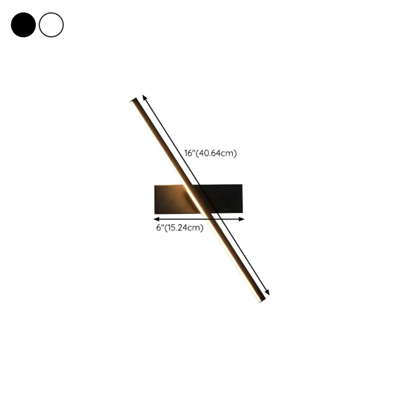 Modern Metal 1-Light Linear Black LED Vanity Light Image - 15 | homeyfad