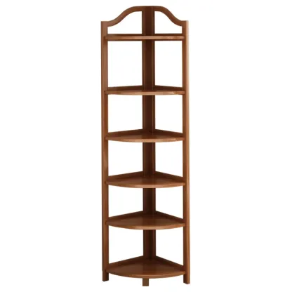 Modern Vertical Corner Bookshelves Open Back Image - 15
