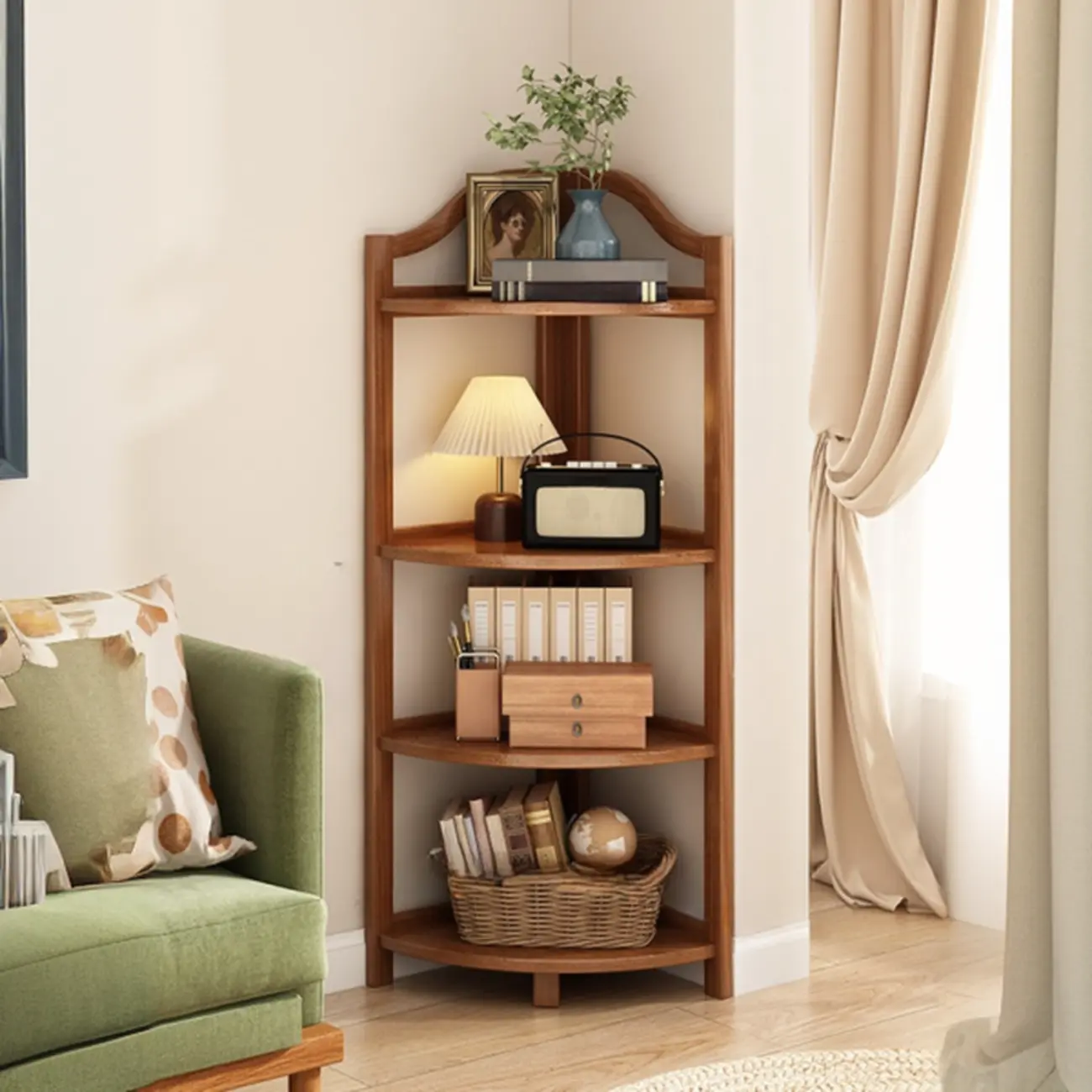 Modern Vertical Corner Bookshelves Open Back Image - 10 | homeyfad