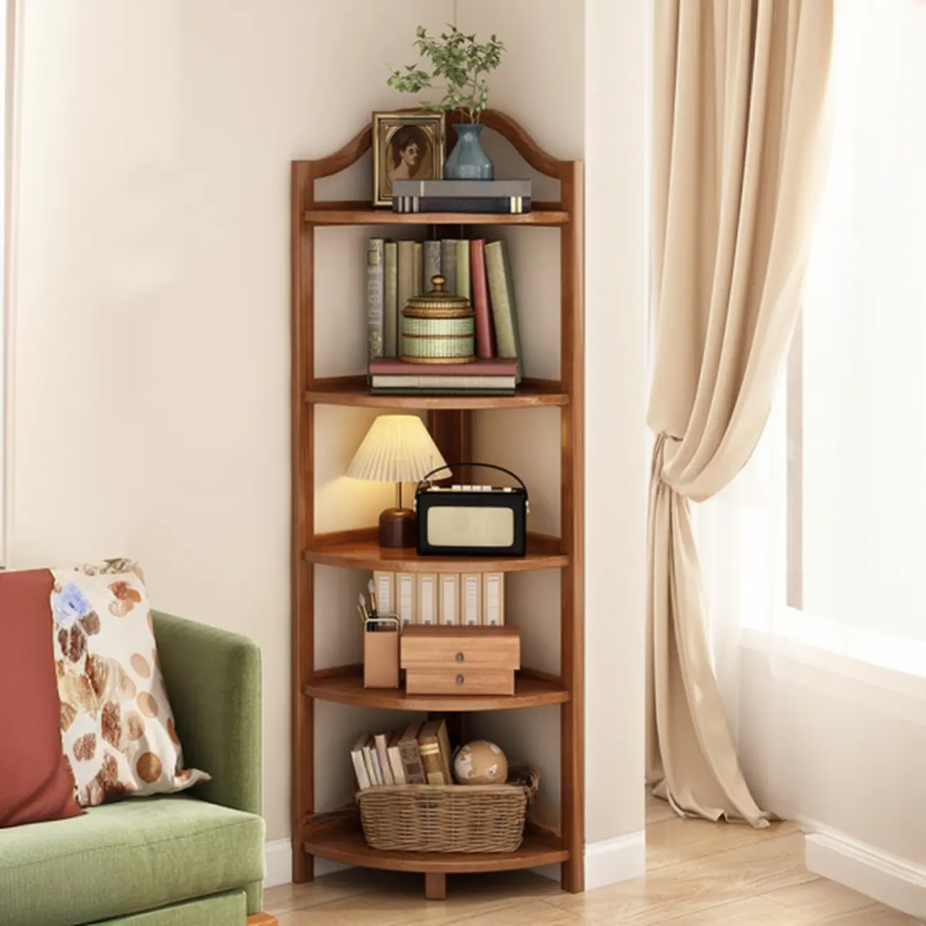 Modern Vertical Corner Bookshelves Open Back Image - 11 | homeyfad