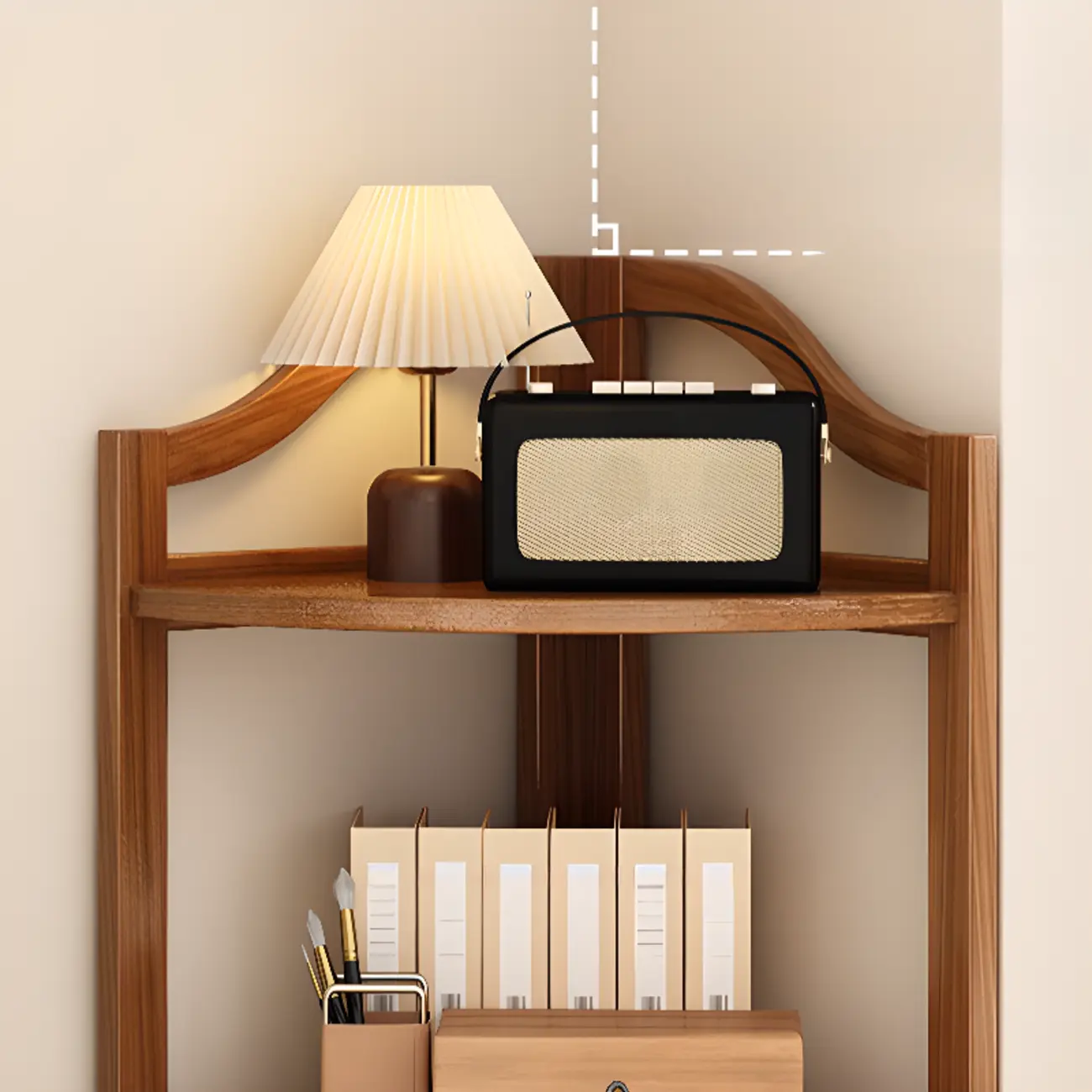 Modern Vertical Corner Bookshelves Open Back Image - 3 | homeyfad