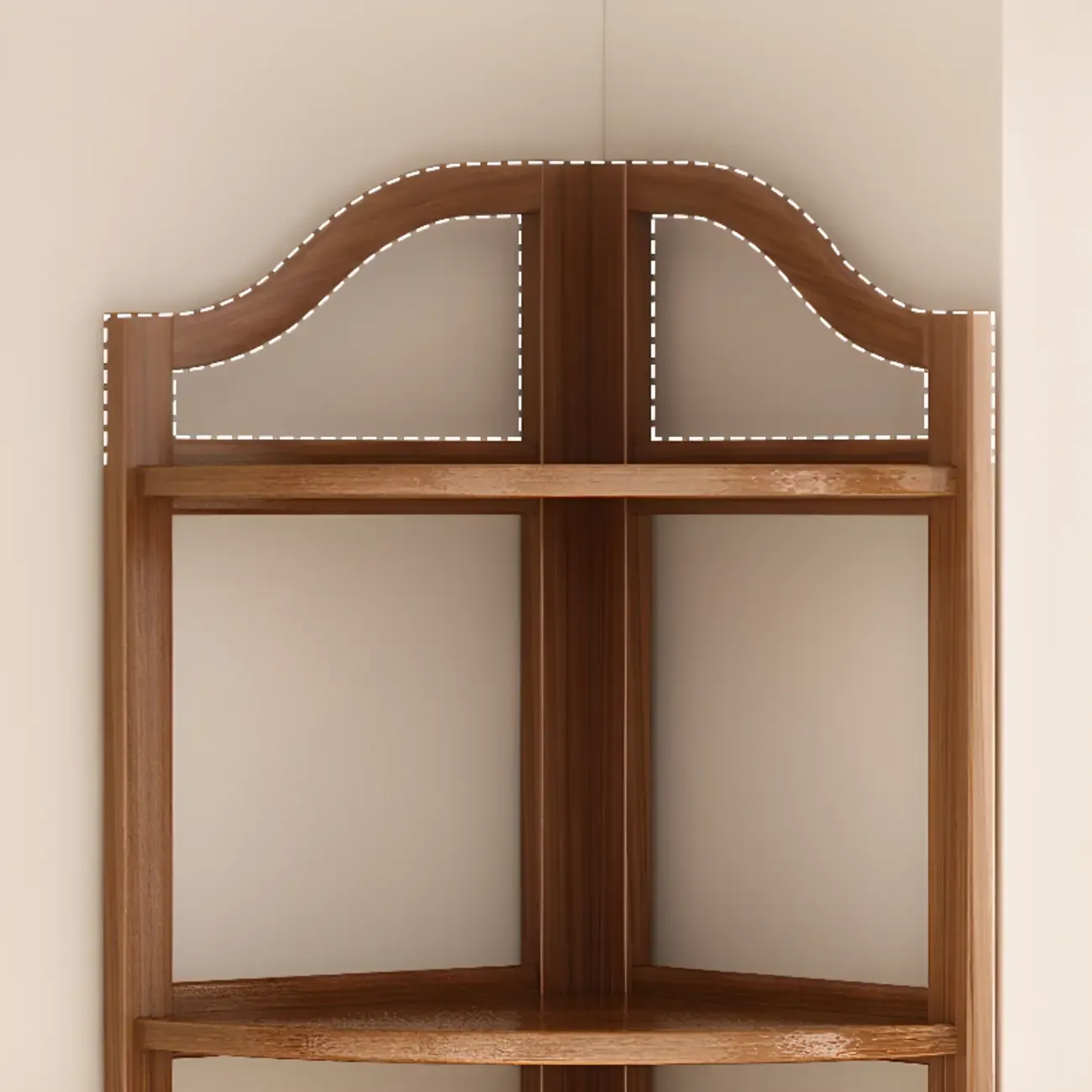 Modern Vertical Corner Bookshelves Open Back Image - 4