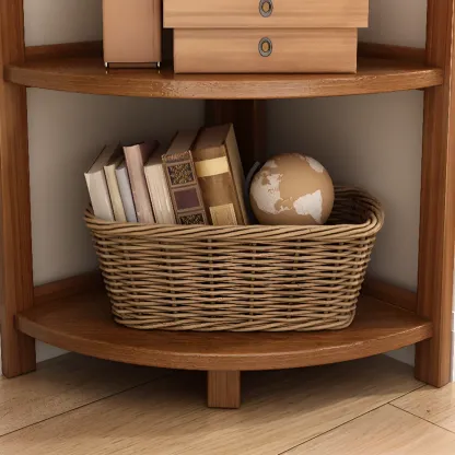 Modern Vertical Corner Bookshelves Open Back Image - 7