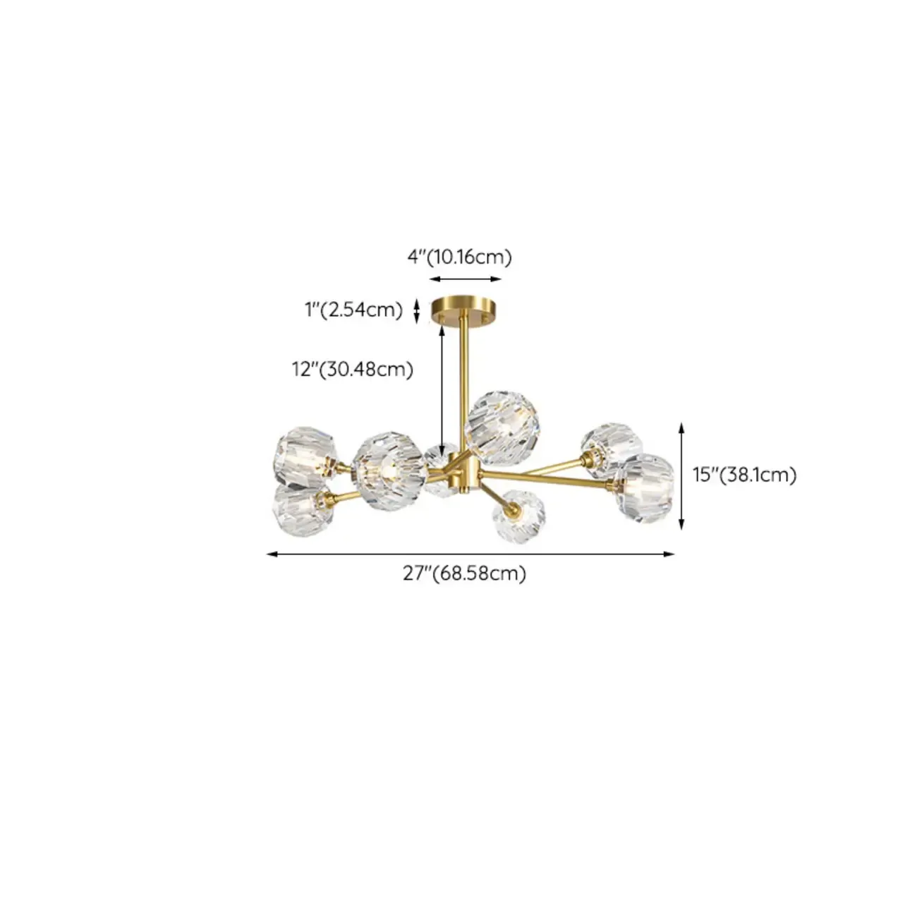 Gold Linear Crystal Glass Chandelier Modern Design Image - 13