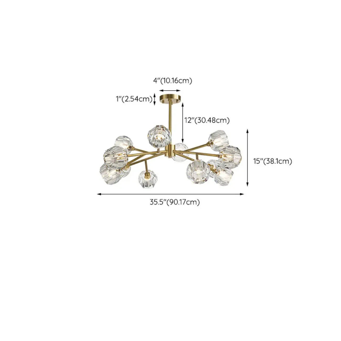 Gold Linear Crystal Glass Chandelier Modern Design Image - 14