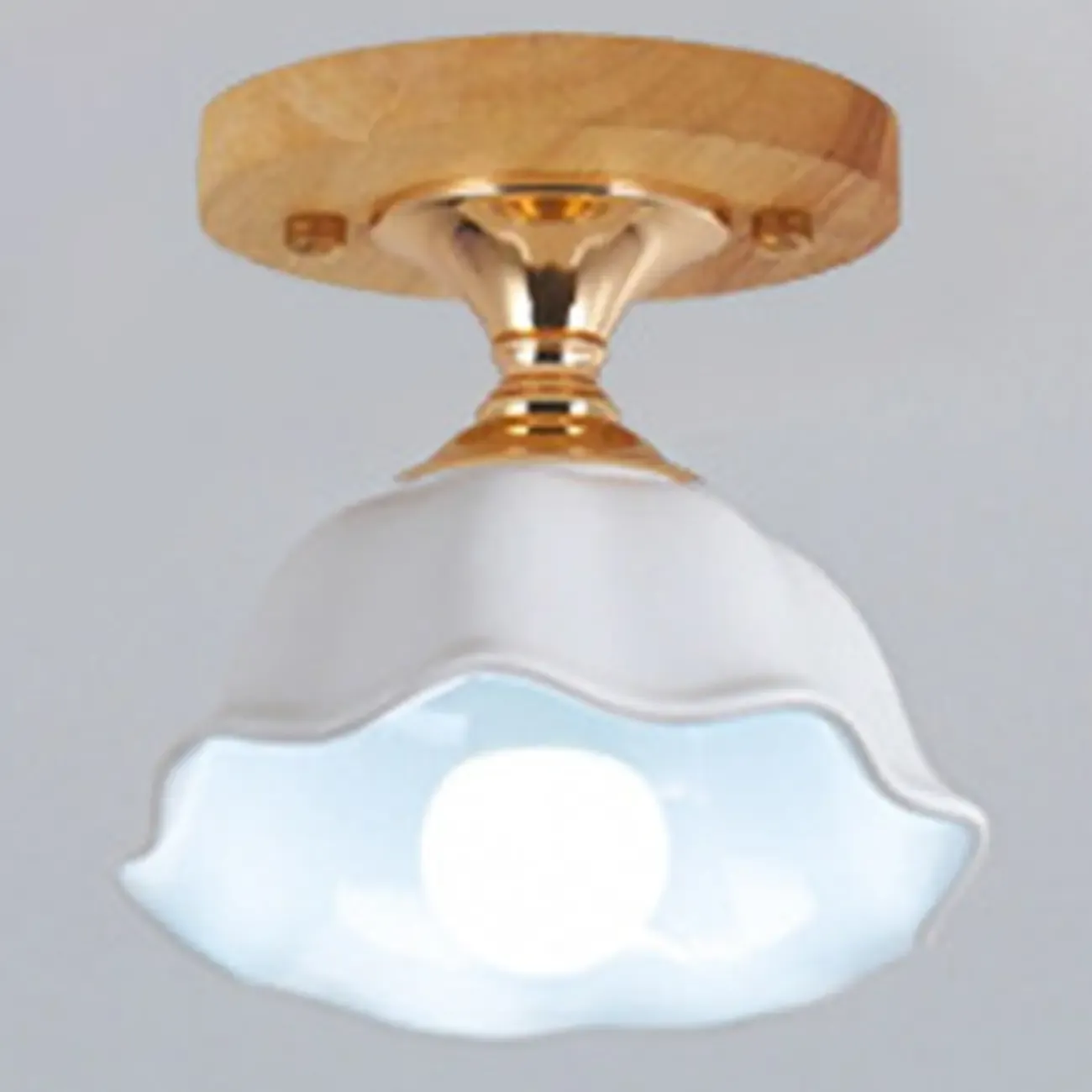 Modern Semi Flush Ceiling Light with Ceramic Shade for Living Room Image - 9
