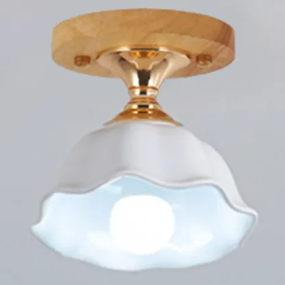 Modern Semi Flush Ceiling Light with Ceramic Shade for Living Room Image - 9