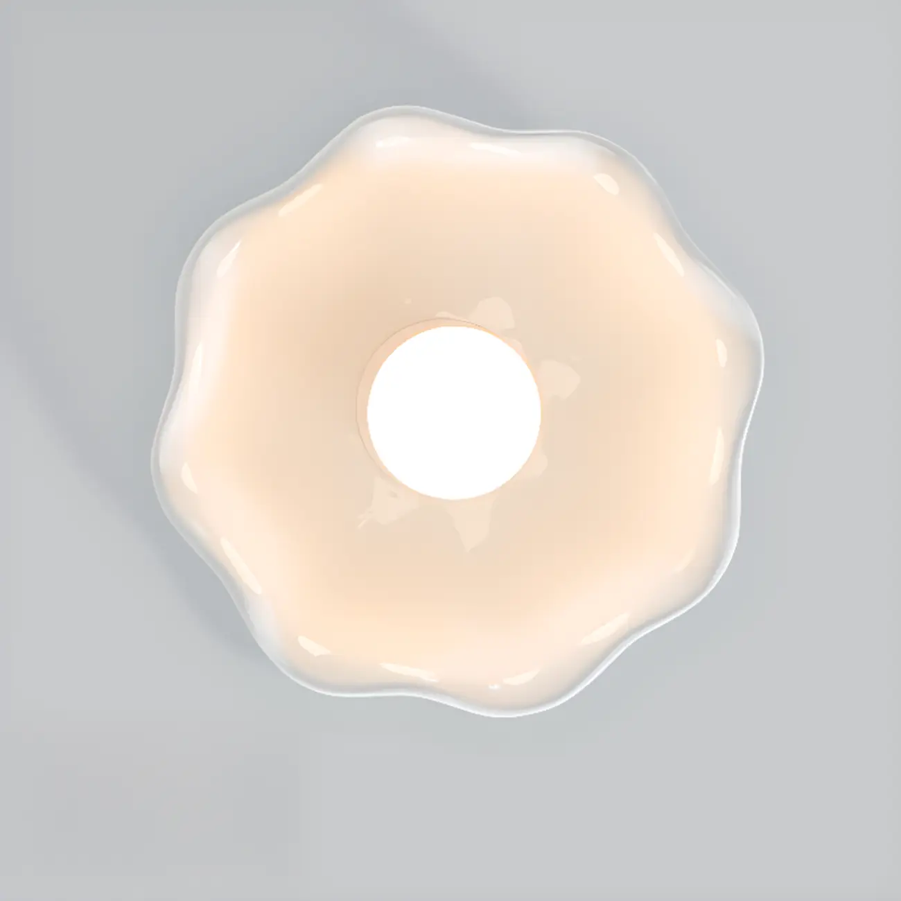 Modern Semi Flush Ceiling Light with Ceramic Shade for Living Room Image - 11 | homeyfad