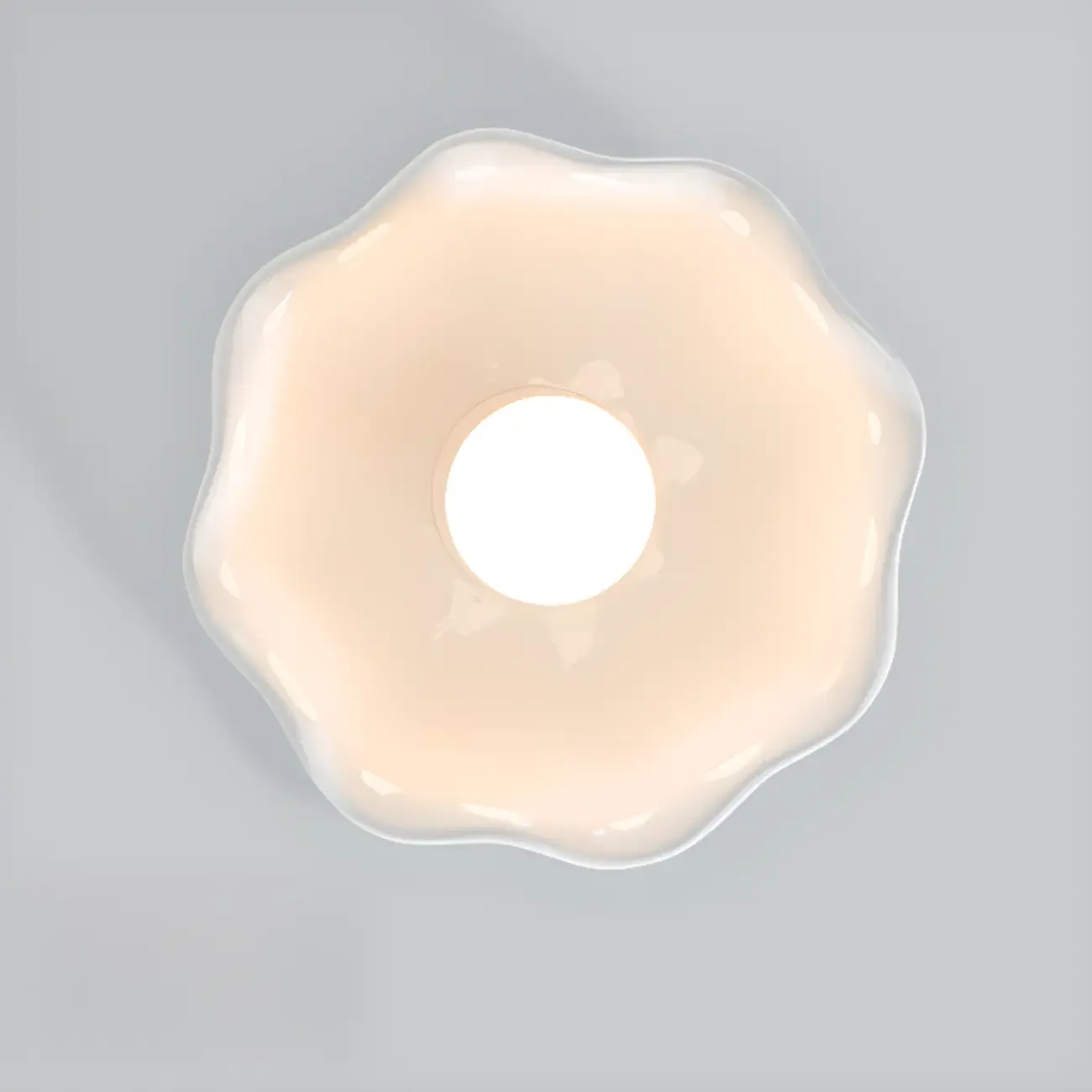 Modern Semi Flush Ceiling Light with Ceramic Shade for Living Room Image - 11