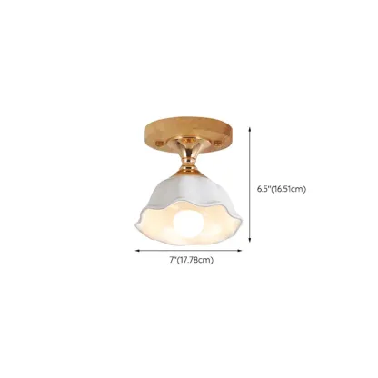 Modern Semi Flush Ceiling Light with Ceramic Shade for Living Room #size