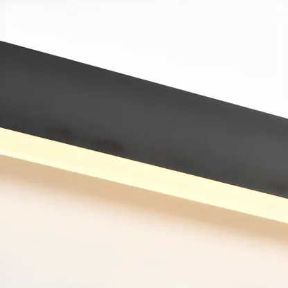 Minilistic Dimmable Black Linear LED Wall Sconce Image - 25