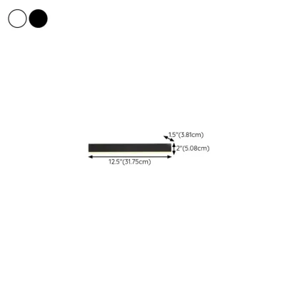 Minilistic Dimmable Black Linear LED Wall Sconce #size