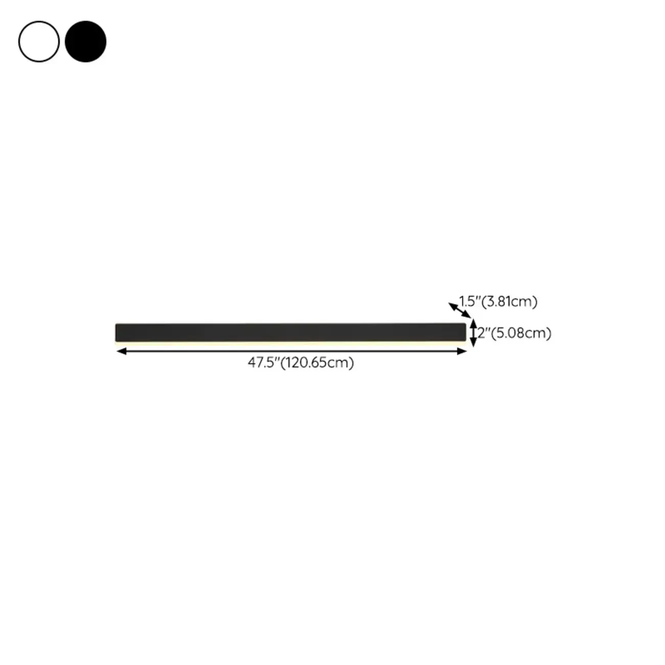 Minilistic Dimmable Black Linear LED Wall Sconce Image - 34